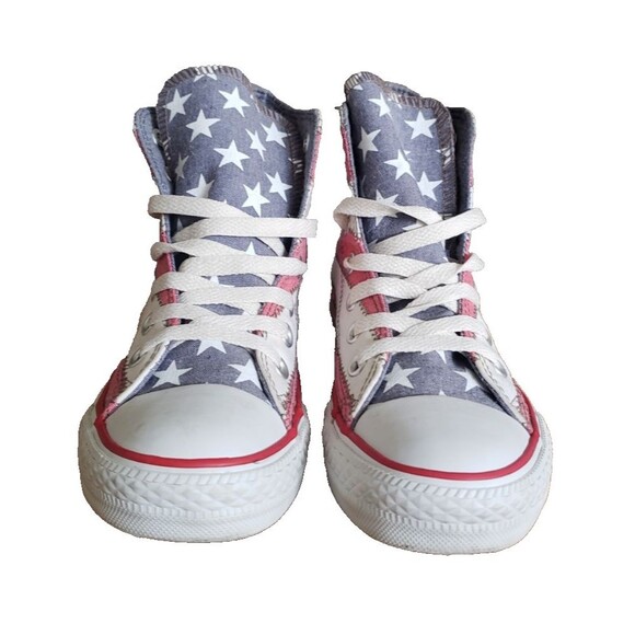 Converse Chuck Taylor All Star Shoes Women's Size 6.5 American Flag High Top - Picture 5 of 12